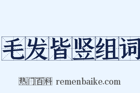 毛发皆竖组词是什么意思的图片